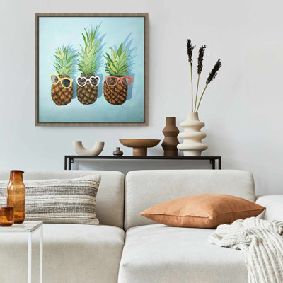 Summer Pineapples Canvas - Bedroom Food Decor | Wall Art