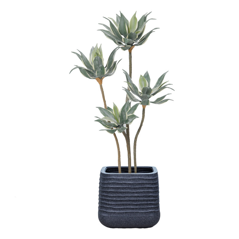 Agave artificiel en pot 56,57 po, Bleu