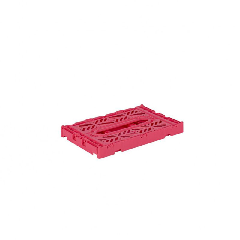 Foldable Plastic Crate, Collapsible Storage Bin to Organize Your Rooms, Collapsible Utility Crate, Small (10.5" x 6.5" x 4")