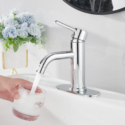 Single-handle Bathroom Faucet with Drain Assembly