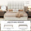 Size Modern Upholstered Bed Frame with Adjustable Square Tufted Headboard-93363909-133569192