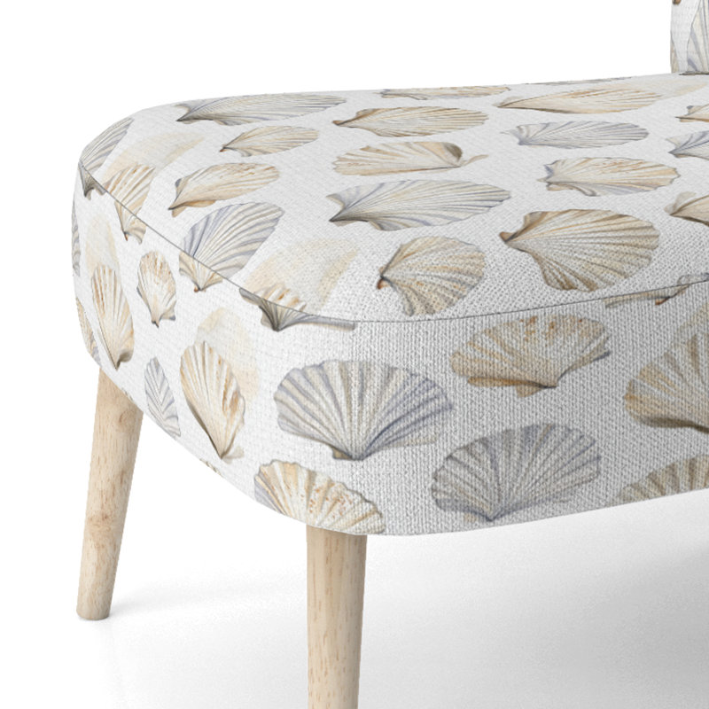 Chaise d'appoint à motif animalier - collage côtier gris, Chaise d'appoint sans accoudoirs