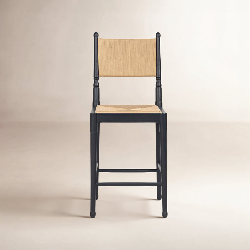 Fayth Bar Stool, Counter Stool (25.5" Seat Height), Stained Black Ash