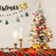 Arbre de Noël de bureau, mini arbre de Noël artificiel de 24 pouces avec guirlandes lumineuses à DEL, décorations suspendues, petit arbre de Noël avec lumières, pour des décorations de Noël festives