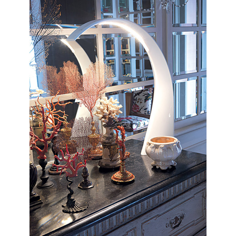 Taj LED Table Lamp, Satin-Finished Frozen, 24.41'' H X 21.85'' W X 5.91'' D