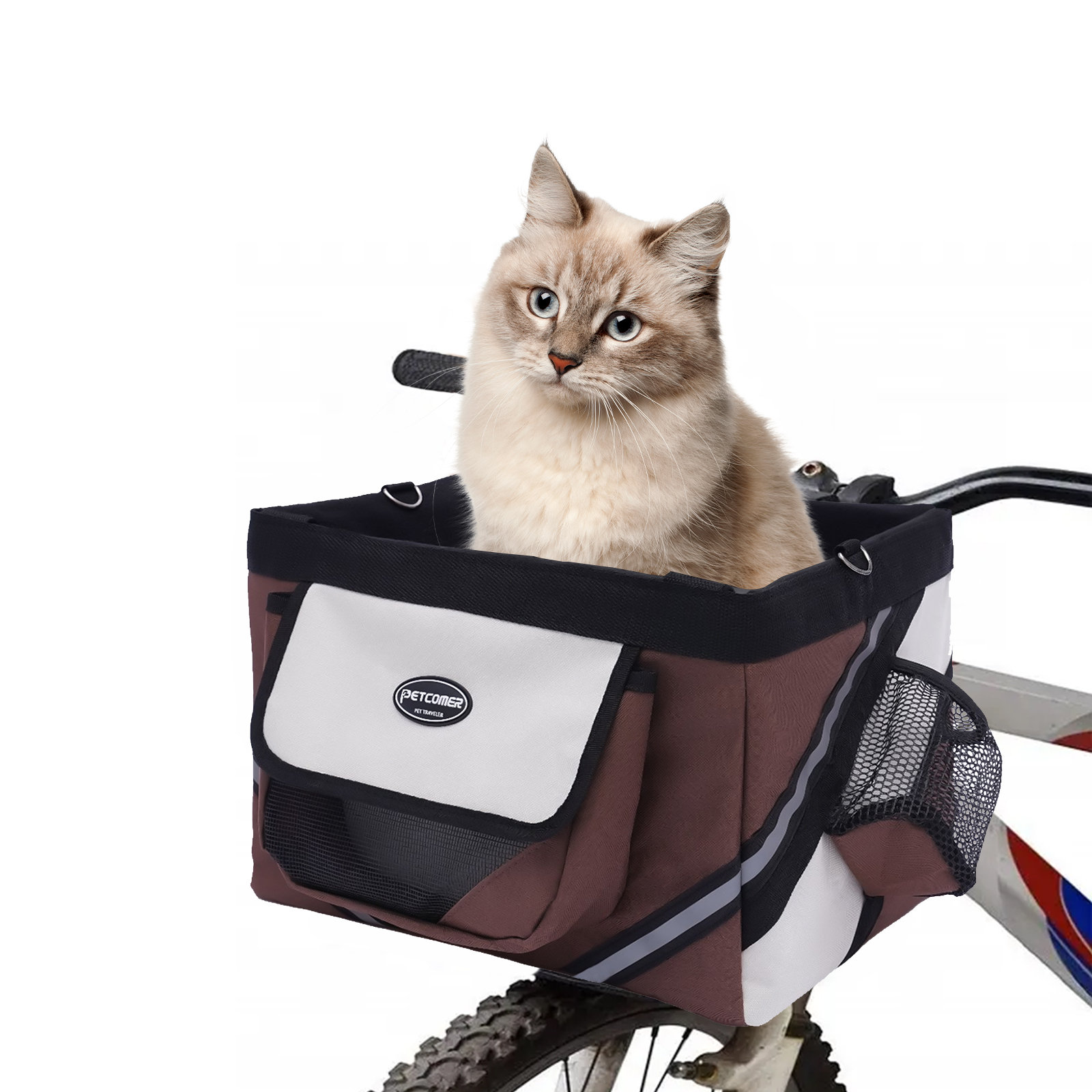 Tucker Murphy Pet™ Bicycle Front Basket Foldable Bike Pet Basket Dog