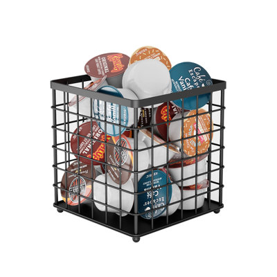 Organisateur de café porte-dosette, porte-gobelet K pour le comptoir, dosette pour dosettes de café, panier d'accessoires de café, noir