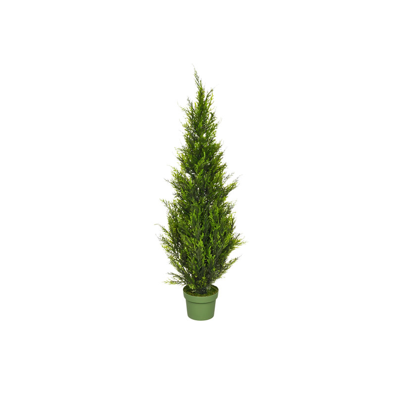 Faux cèdre 36 po dans un pot de chambre de bébé vert, H 36 po x l 10 po x P 10 po