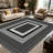 Black and Gray Multi Border   area rugs for Living Room, Soft and Comfortable, Suitable for all seasons, easy to maintain, machine washable Indoor floor mat, Under Table Farmhouse suitable for Bedroom, Dining Room, Study,  Balcony, Home Decor Patio-2119215211