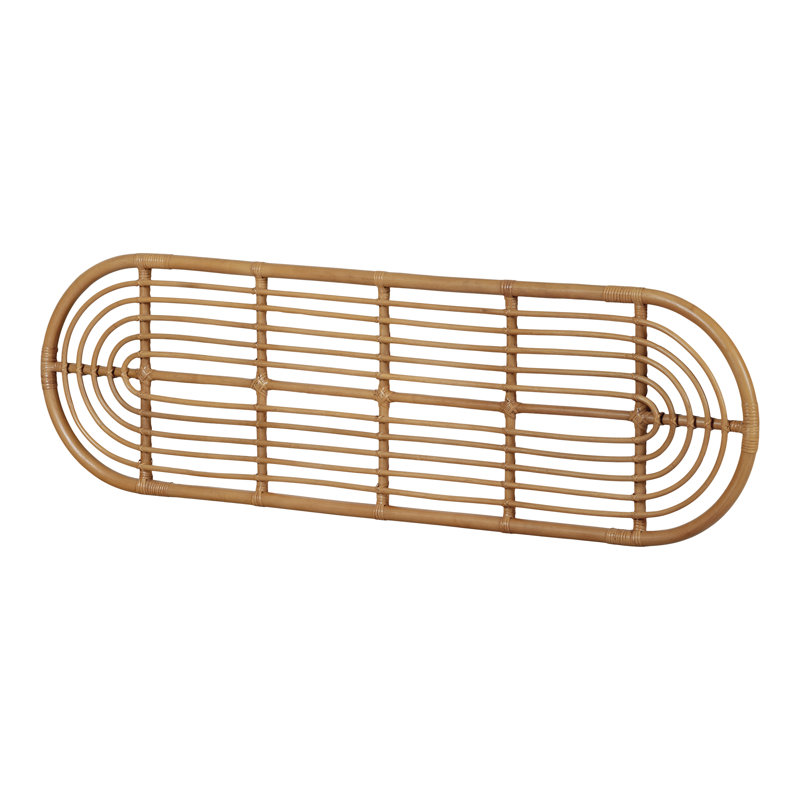 Full Natural Fabric Panel Headboard with Metal Frame