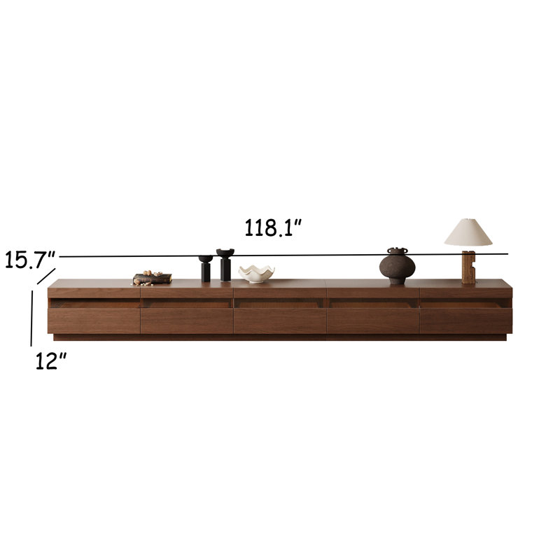 Brown 5 Drawers TV Stand