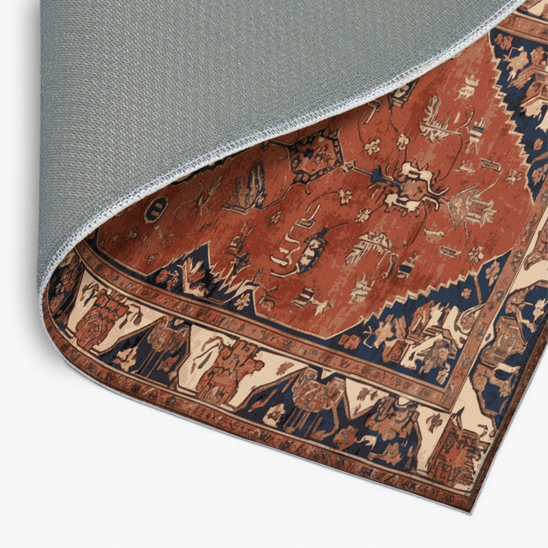 Tapis d'intérieur et d'extérieur brun Persian, Rectangulaire 8 pi x 10 pi