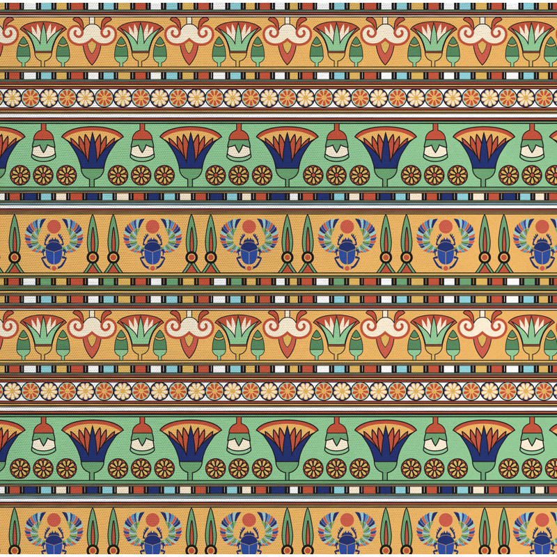 Tissu d’impression égyptienne, l 58 po x L 108 po