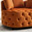 Orange Velvet Chair For Home - 33.19 Inches High Living Area 40.9 Depth-920928386