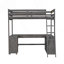 Twin Size Loft Bed With U-Shaped Desk, Drawers And Storage Shelves, Bedframe-321746832