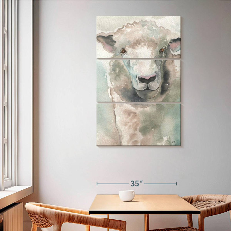 Muted Lamb, 65" H x 42" W
