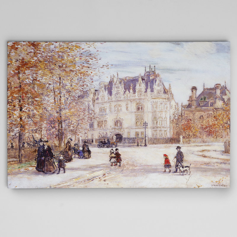 « the fletcher mansion » par raffaëlli, reproduction d’art encadrée, H 32 po x l 48 po x P 1,5 po