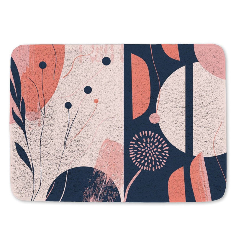 Tapis de bain en microfibre / microsuède Reehan, L 17 po x L 24 po