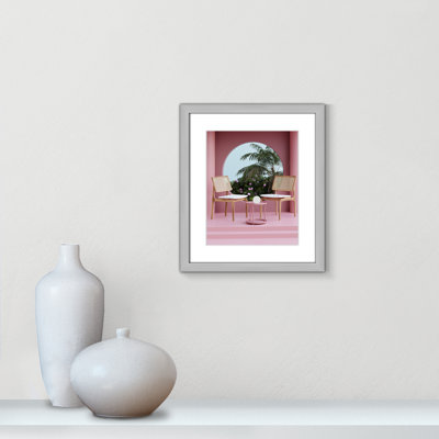 «Pink Tropical Vibes» encadrée par Swati B Print