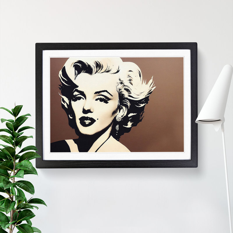 Marilyn Monroe Vol.1 - Single Picture Frame Painting, Black, 46cm H x 64cm W x 2cm D