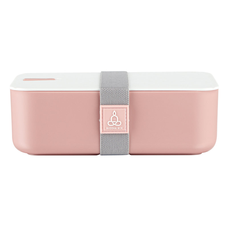 Boîte à bento pour adultes 7,5 x 4,7 x 2,5 pouces pour restaurant, 1 boîte à lunch pour adultes réutilisable - de qualité alimentaire, lavable au lave-vaisselle, contenant en plastique rose pour micro-ondes, avec couvercle blanc, étanche