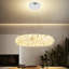 Luminaire suspendu réglable rond en cristal de 24 po K9
