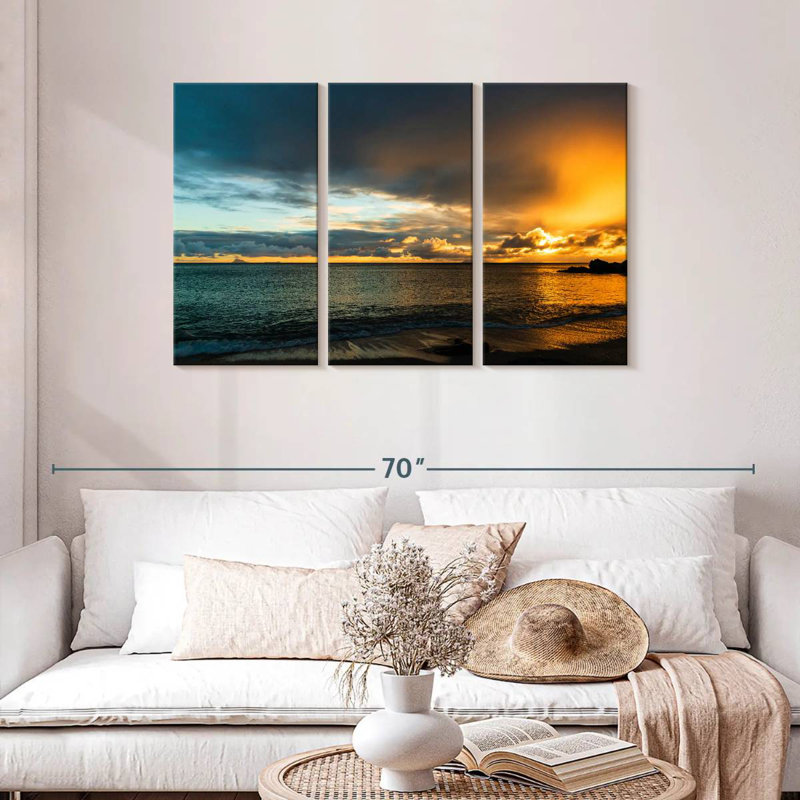 Gillard, coucher de soleil à Shell Beach, H 28 po x l 45 po