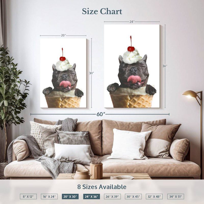 Brampt Ice Cream Dog, 36" H x 24" W