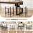 Modern Dining Chair Set, 23.6" Counter Height Stools with Round Soft Padded Boucle Backless Seat-379485571