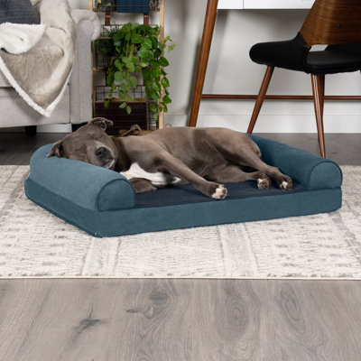  Faux Fleece & Chenille Soft Woven Orthopedic Sofa Pet Bed
