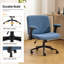 Chaise de bureau chenille pivotante rembourrée avec accoudoirs rabattables, chaise de travail réglable-124200294-124200296