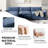 6-Piece 154.3" Oversized U-Shaped Modular Sectional Sofa with Cloud-Like Cushions-419838242