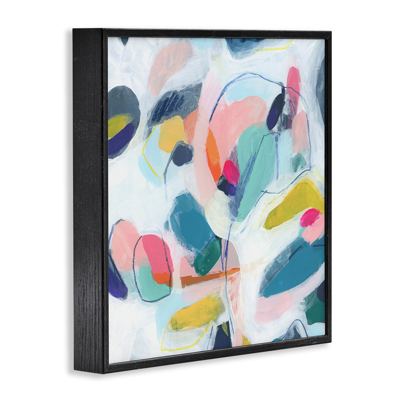 «Fun Shapes Impression», estampe numérique de June Erica Vess, H 12 po x l 12 po, Giclée encadrée noir minuit