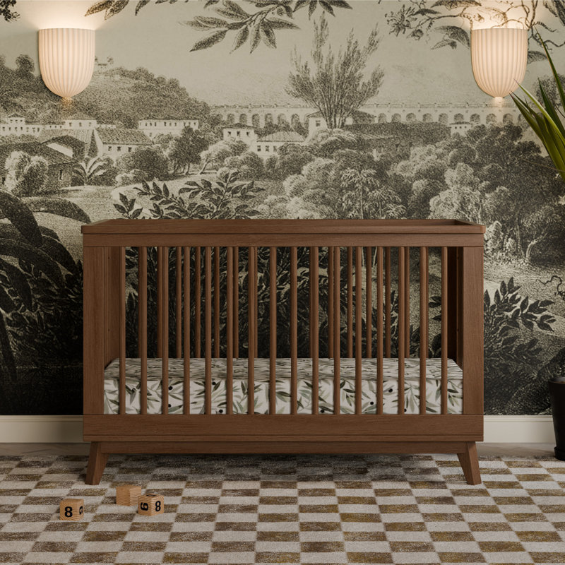 Scoot 3-in-1 Convertible Crib, Natural Walnut