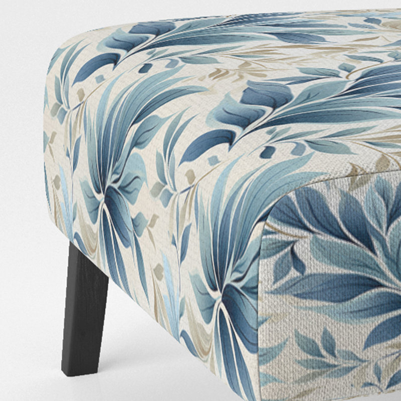 Tranquil Patterns - Fauteuil de chambre rembourré de style campagnard, fauteuil d'appoint rustique floral
