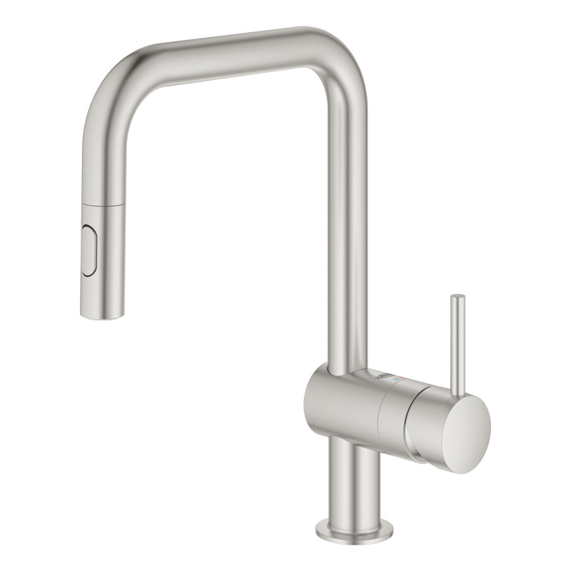 Minta® Dual Spray Pull Down Touch Single Handle Kitchen Faucet with Accessories, SuperSteel Infinity