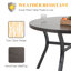 Argyri 44" Round Metal Outdoor Dining Table
