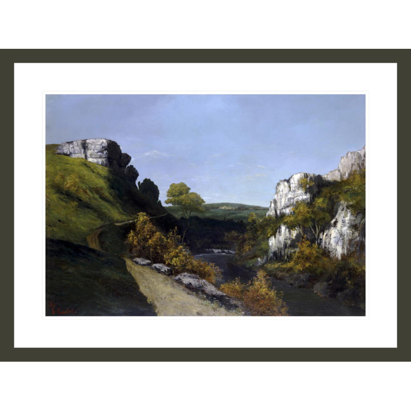 Paysage près d'Ornans par Gustave Courbet, impression giclée encadrée, H 22,44 po x l 29,5 po