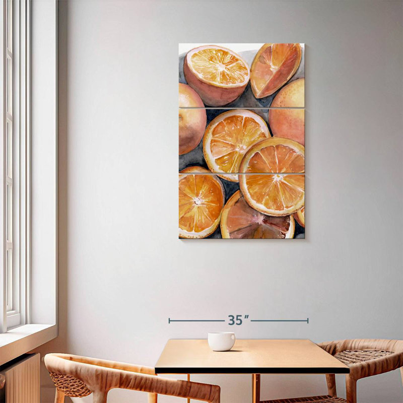 Yarlin Fruit Slices III, 57" H x 36" W