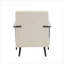 Ensemble de 2 fauteuils rembourrés en polyester beige chaud, salon moderne pour le salon, la chambre à coucher et le bureau