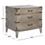 Table de chevet 3 tiroirs Lauretta-831552412