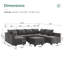Canapé modulaire en coin avec chaise et repose-pieds Tremee-87232993