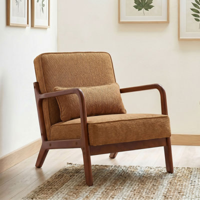 Upholstered Chenille Armchair
