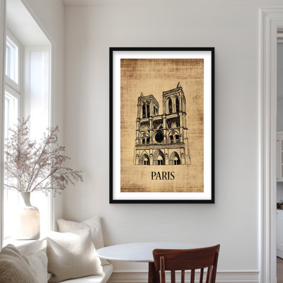 Notre-Dame de Paris, reproduction d'art encadrée