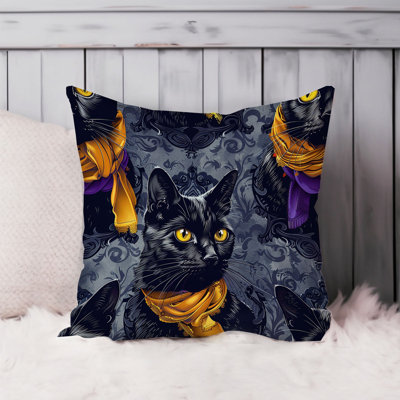 Animals Black Cat Halloween Pattern I Modern