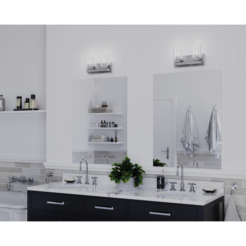 Éclairage pour meuble-lavabo moderne 2 lumières, Blanc