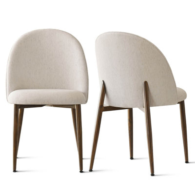 Upholstered Dining Chair with Metal Legs