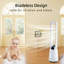 Ventilateur tour simple Deluxe 38 pouces, minuterie 3 vitesses et 15 heures, ventilateur sans lame à 45 oscillations, avec télécommande, ventilateur de circulation d'air pour la pièce, blanc