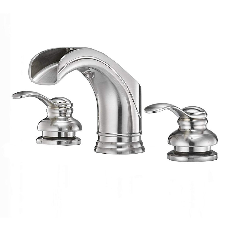 Deck Mounted Single-handle Bathroom Faucet, Brushed Nickel
