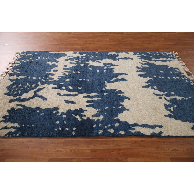 Tapis abstrait marocain indien 5 x 8